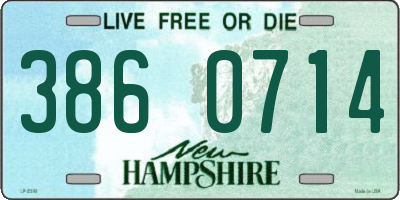 NH license plate 3860714