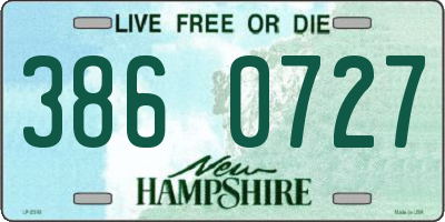 NH license plate 3860727