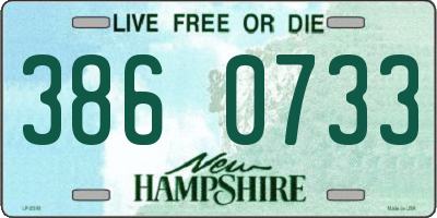 NH license plate 3860733