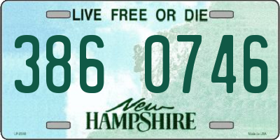 NH license plate 3860746