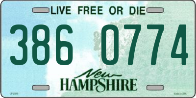 NH license plate 3860774