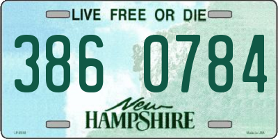 NH license plate 3860784