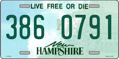NH license plate 3860791