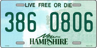NH license plate 3860806