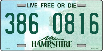 NH license plate 3860816