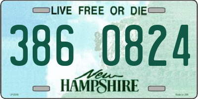 NH license plate 3860824
