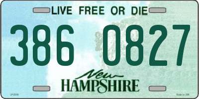 NH license plate 3860827