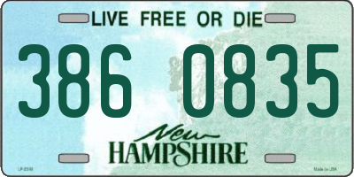 NH license plate 3860835