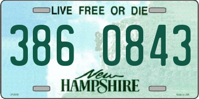 NH license plate 3860843
