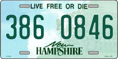 NH license plate 3860846