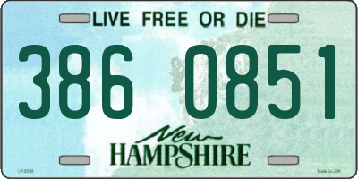 NH license plate 3860851