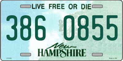 NH license plate 3860855