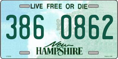 NH license plate 3860862