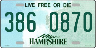 NH license plate 3860870