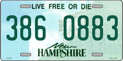 NH license plate 3860883