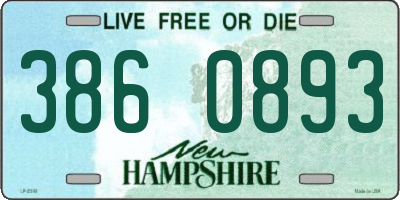 NH license plate 3860893