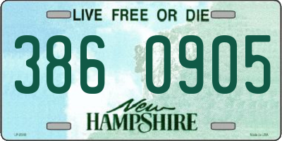 NH license plate 3860905