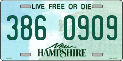 NH license plate 3860909