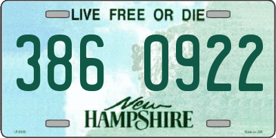 NH license plate 3860922