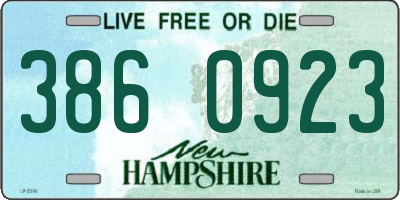 NH license plate 3860923