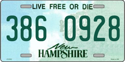 NH license plate 3860928