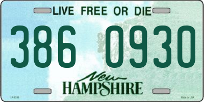 NH license plate 3860930