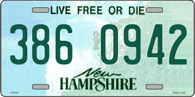 NH license plate 3860942