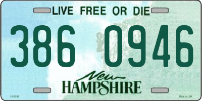 NH license plate 3860946