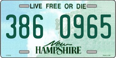 NH license plate 3860965