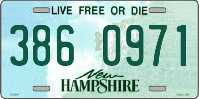 NH license plate 3860971
