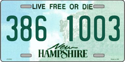 NH license plate 3861003
