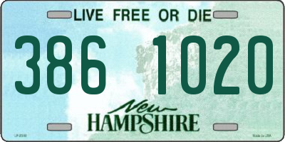 NH license plate 3861020