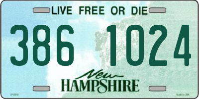 NH license plate 3861024