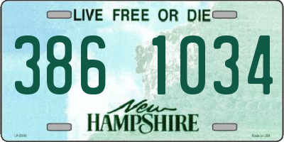NH license plate 3861034