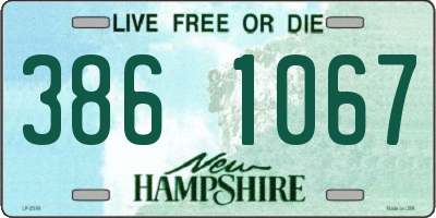 NH license plate 3861067