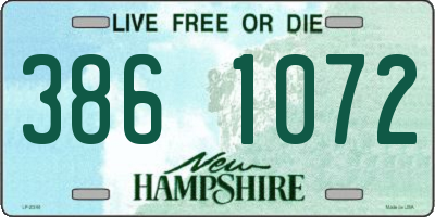 NH license plate 3861072