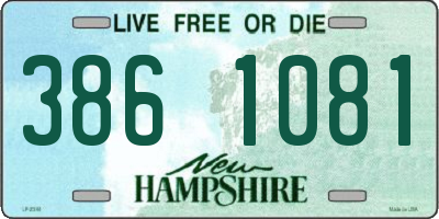 NH license plate 3861081