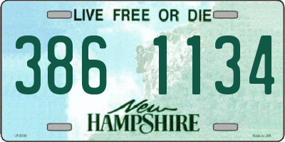 NH license plate 3861134