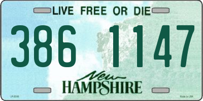 NH license plate 3861147