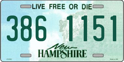 NH license plate 3861151
