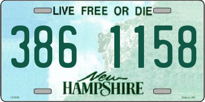NH license plate 3861158