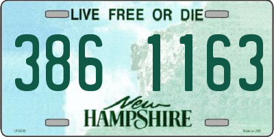 NH license plate 3861163