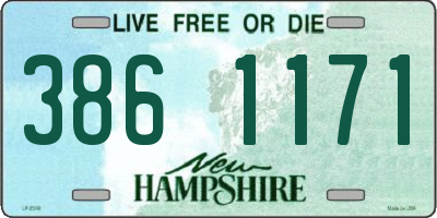 NH license plate 3861171