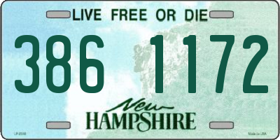 NH license plate 3861172