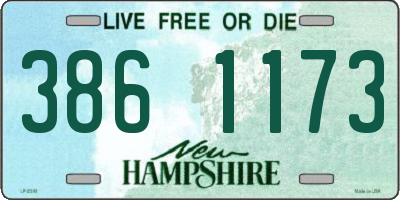 NH license plate 3861173