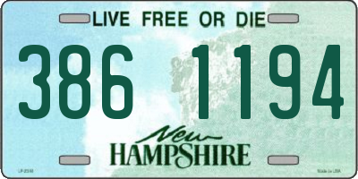 NH license plate 3861194