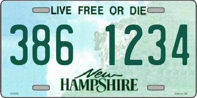 NH license plate 3861234