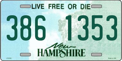 NH license plate 3861353