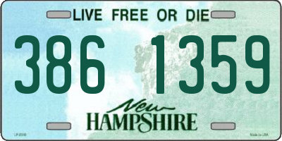 NH license plate 3861359