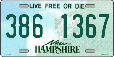 NH license plate 3861367